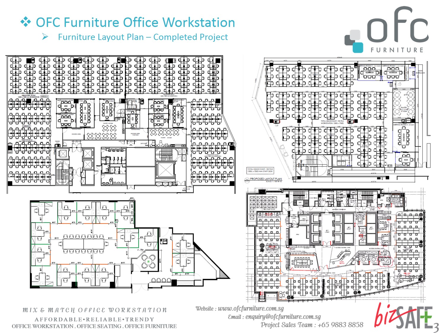 OFC Furniture Office Workstation - Furniture Layout Plan