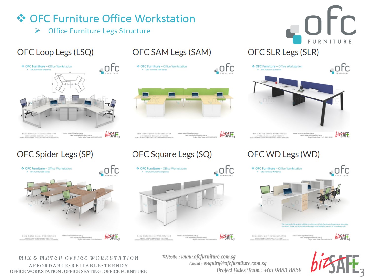 OFC Furniture Office Workstation - Legs Structure